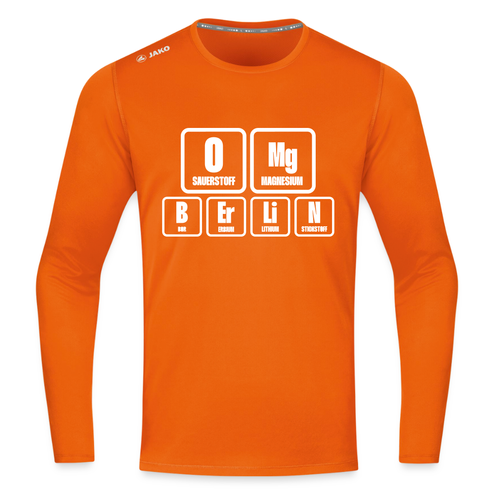 OMG Berlin - Männer Sport Langamshirt - Neonorange