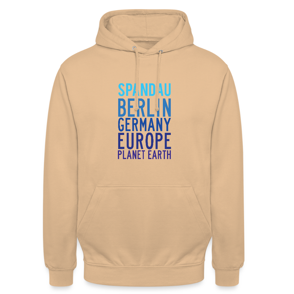 Spandau Planet Earth - Unisex Hoodie - Pfirsich