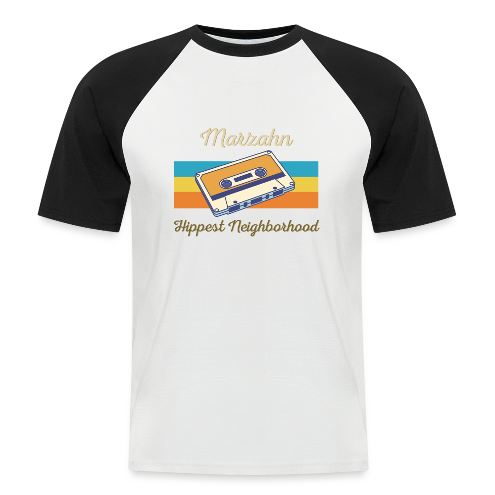 Marzahn Hippest Neighborhood - Männer Baseball T-Shirt - Weiß/Schwarz