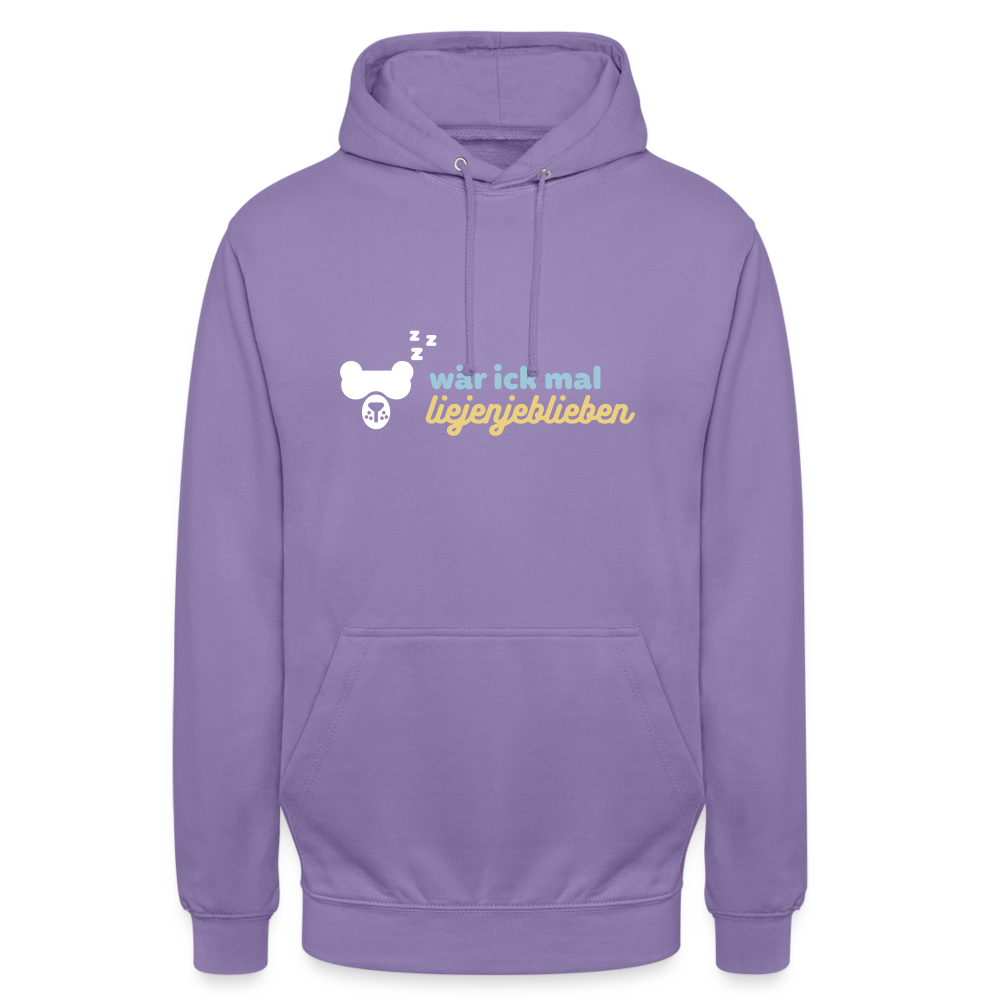 wär ick mal liejenjeblieben - Unisex Hoodie - Lavendel