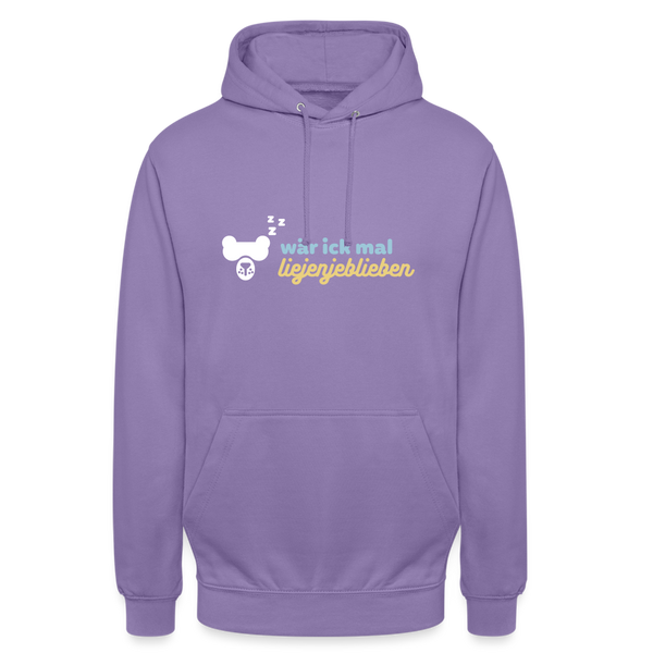 wär ick mal liejenjeblieben - Unisex Hoodie - Lavendel