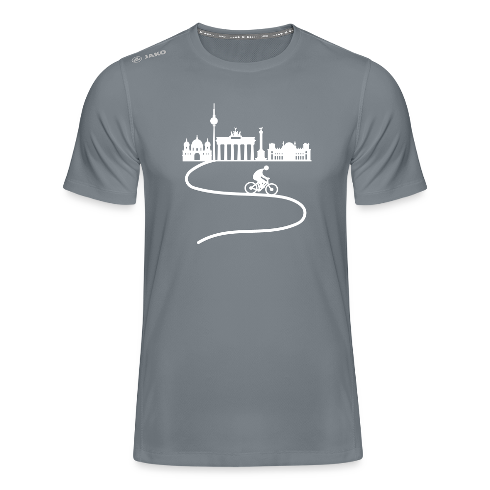 Aus der Stadt radeln - Männer Sport-Shirt - Grau