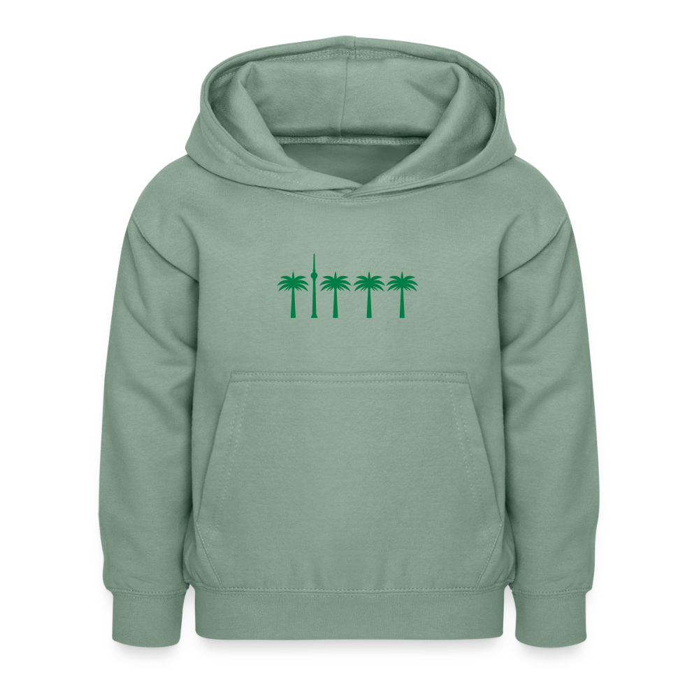 Berlin unter Palmen - Kinder Hoodie - Graugrün
