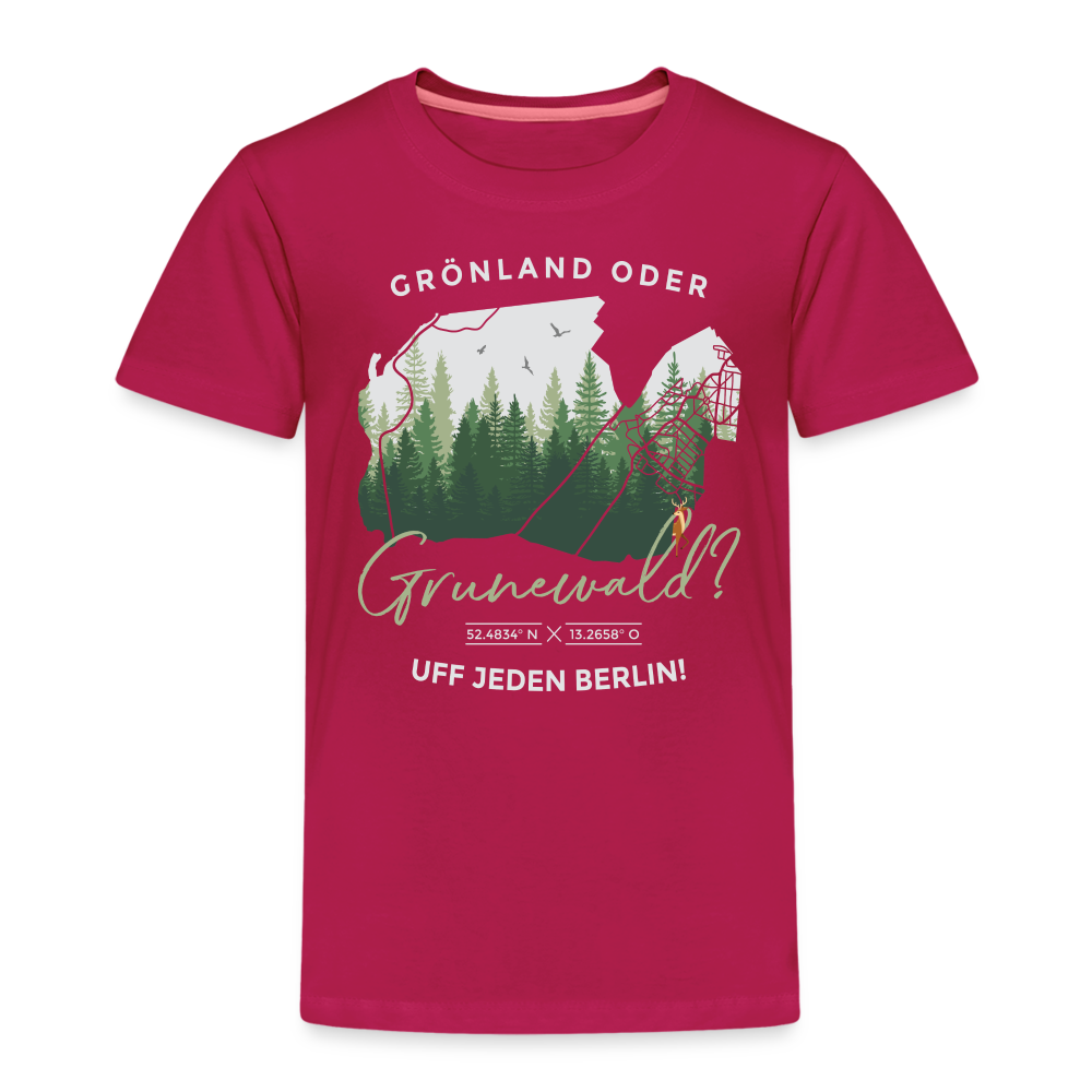 Grönland oder Grunewald - Kinder Premium T-Shirt - dunkles Pink