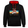 Tegel Hippest Neighborhood - Kontrast Hoodie - Schwarz/Rot