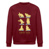Bären Yoga - Unisex Bio Sweatshirt - Burgunderrot
