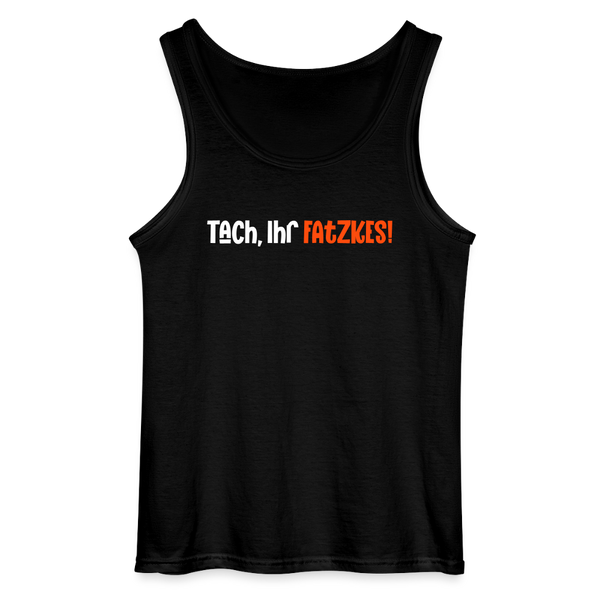 Tach, Ihr Fatzkes! - Männer Tank Top - Schwarz