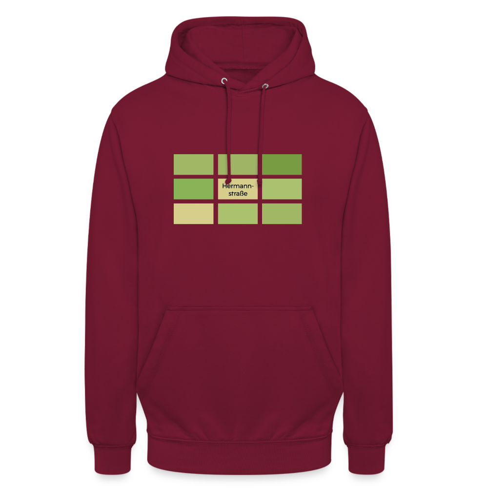 Hermanstrasse - Unisex Hoodie - Bordeaux