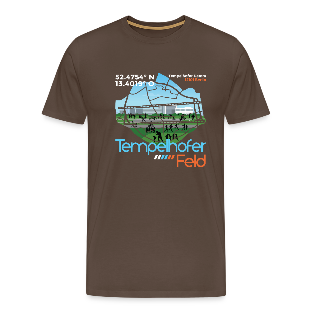 Tempelhofer Feld - Männer Premium T-Shirt - Edelbraun
