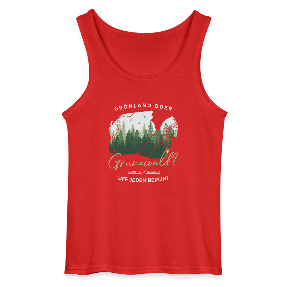 Grönland oder Grunewald - Männer Tank Top - Rot