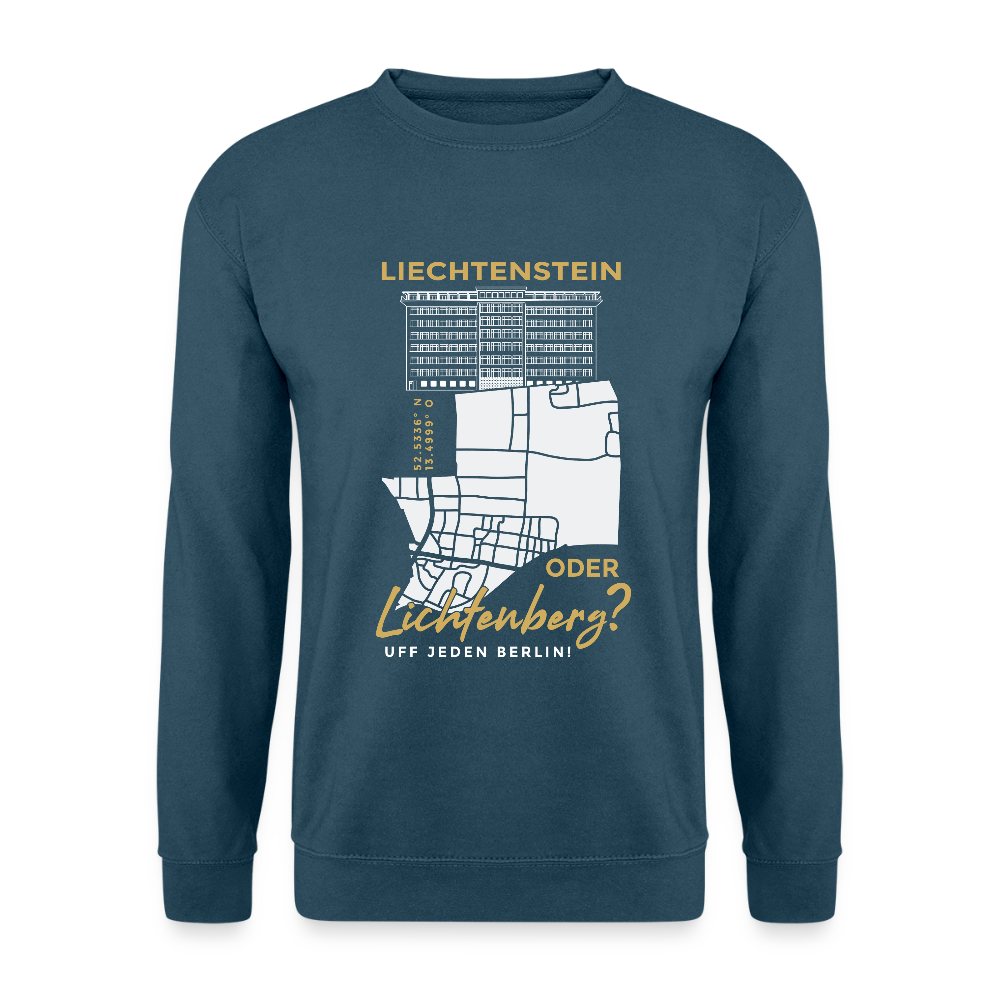 Liechtenstein oder Lichtenberg - Unisex Pullover - Indigoblau