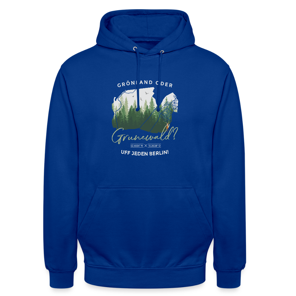 Grönland oder Grunewald - Unisex Hoodie - Royalblau