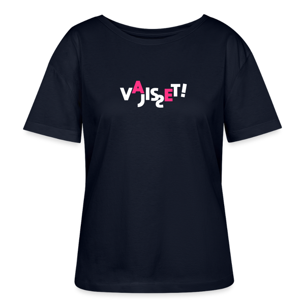 VAJISSET - Relaxed Rundhals Frauen Bio-T-Shirt - Navy