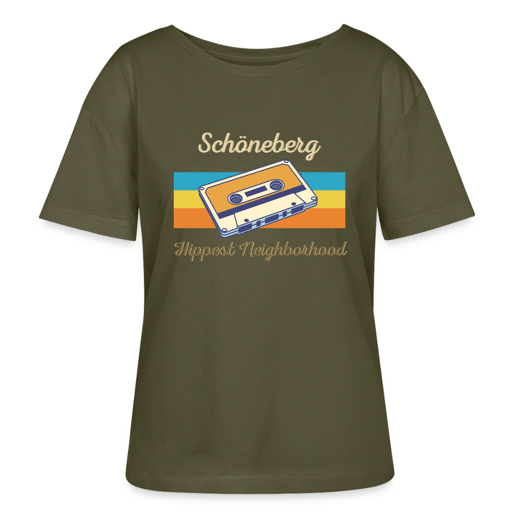 Schöneberg Hippest Neighborhood - Relaxed Rundhals Frauen Bio-T-Shirt - Khaki