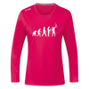 Evolution - Frauen Sport Langarmshirt - dunkles Pink