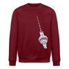 Fernsehturm Geometrie - Unisex Bio Sweatshirt - Burgunderrot