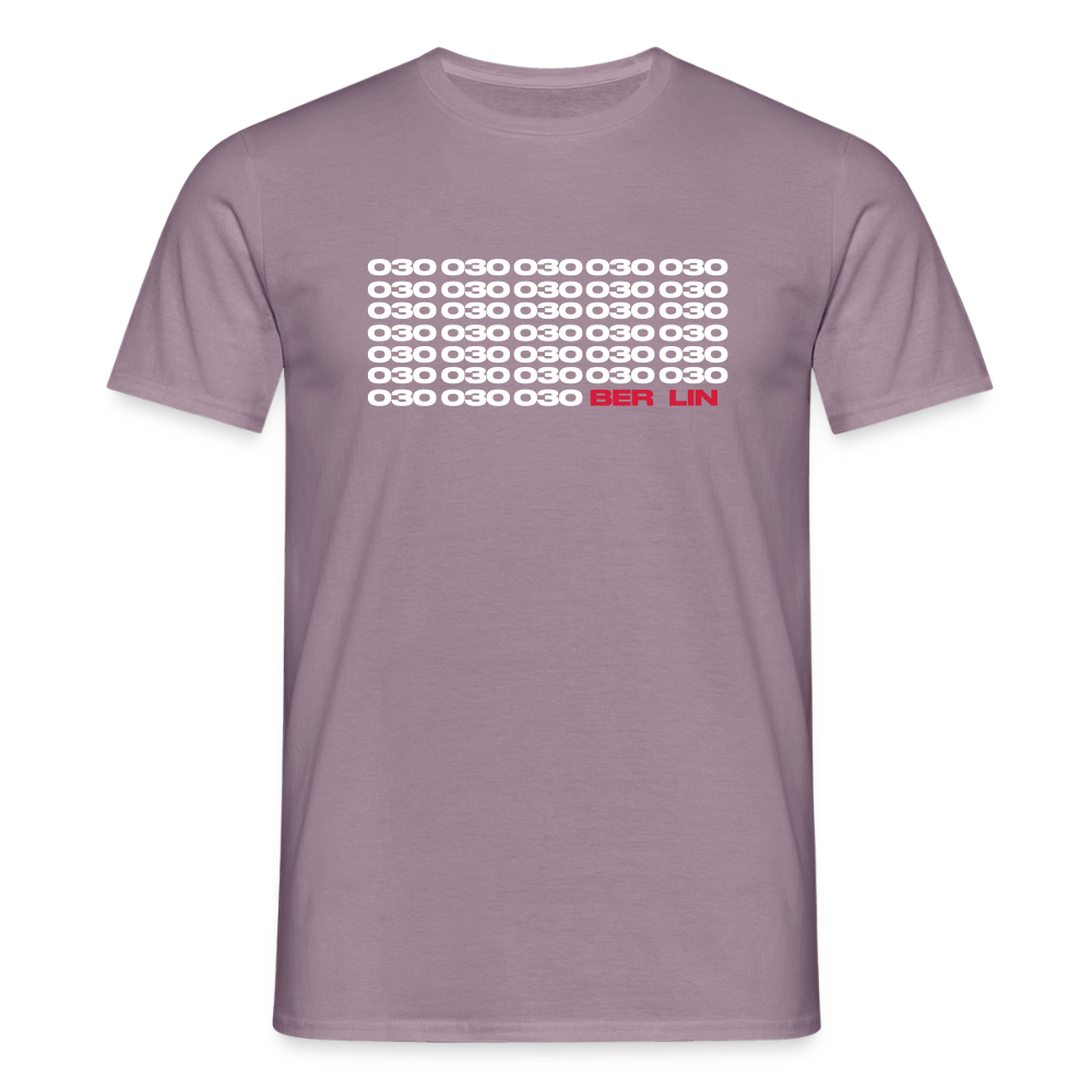 030 Berlin - Männer Premium T-Shirt - Lilagrau