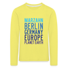 Marzahn Planet Earth - Kinder Langarmshirt - Gelb