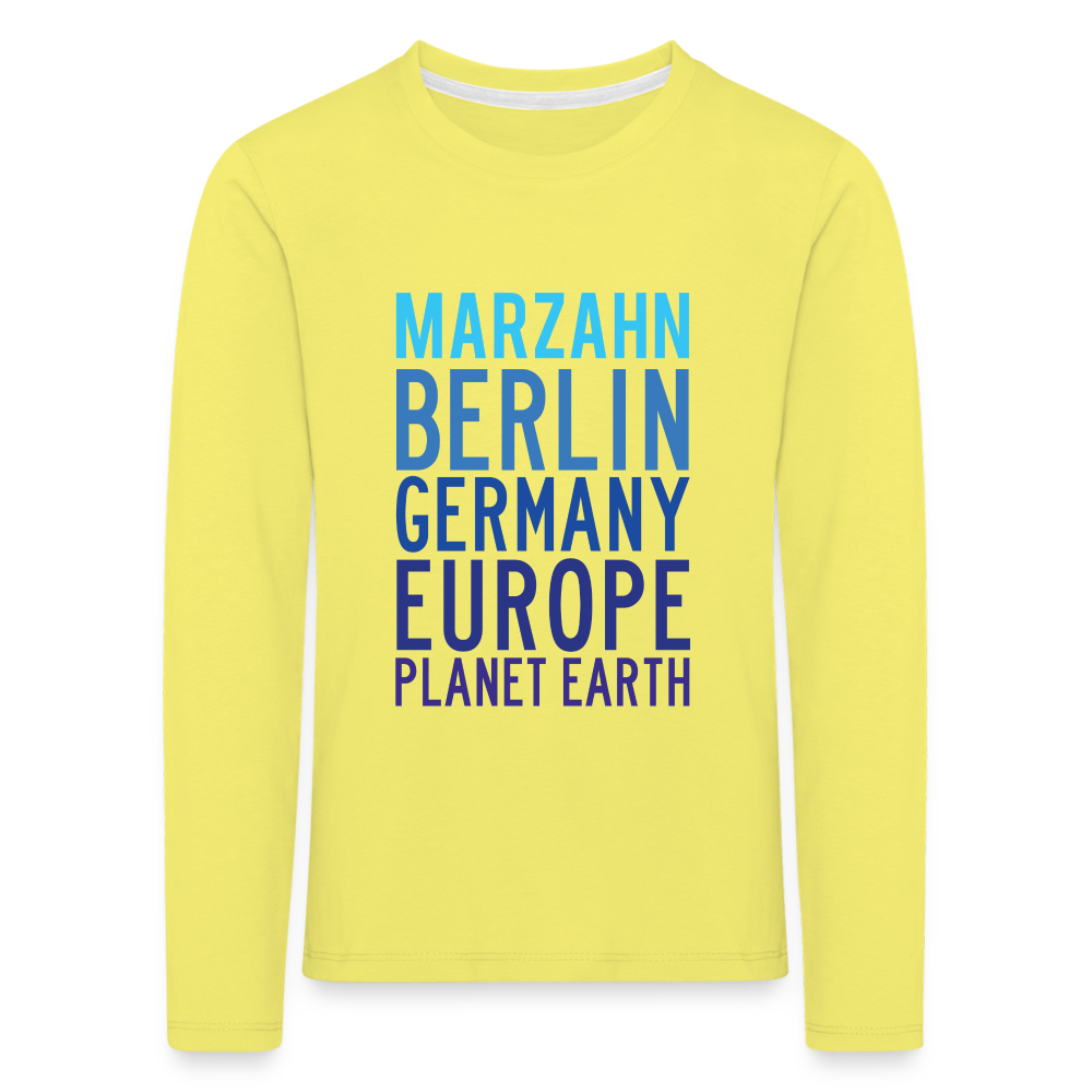 Marzahn Planet Earth - Kinder Langarmshirt - Gelb