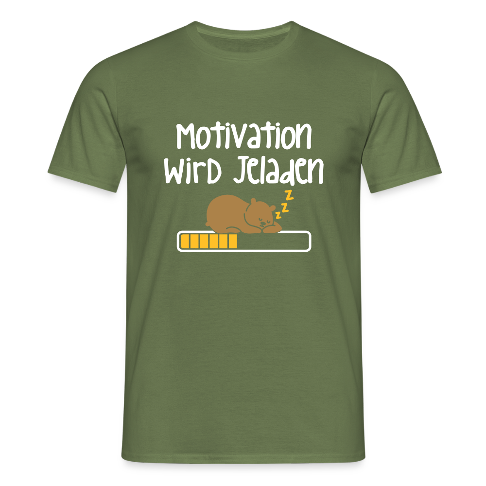 Motivation Wird Jeladen Warten - Männer Premium T-Shirt - Militärgrün