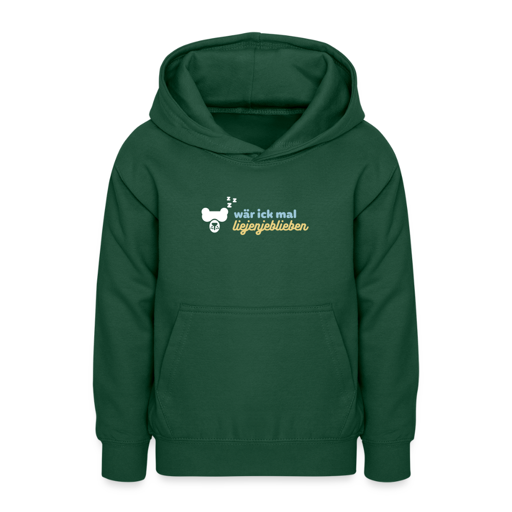 wär ick mal liejenjeblieben - Teenager Hoodie - Flaschengrün