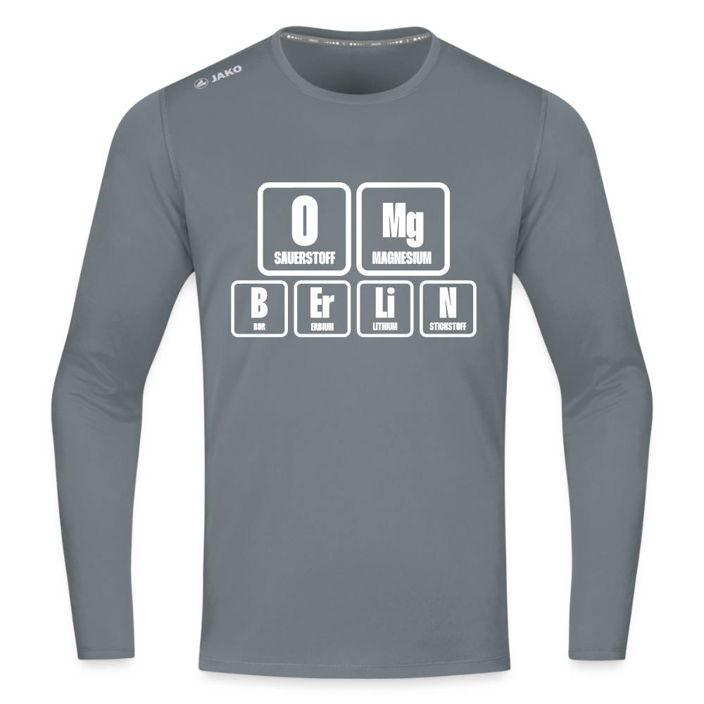 OMG Berlin - Männer Sport Langamshirt - Grau