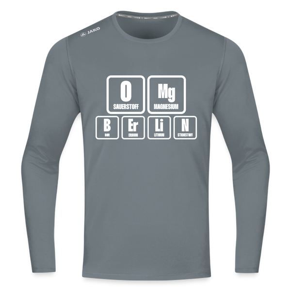 OMG Berlin - Männer Sport Langamshirt - Grau