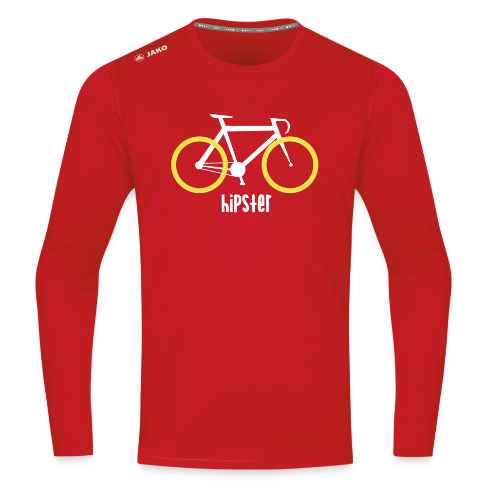 Hipster - Männer Sport Langamshirt - Rot