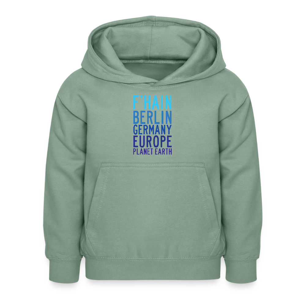 F'hain - Planet Earth - Kinder Hoodie - Graugrün