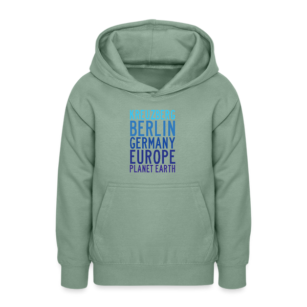 Kreuzberg - Planet Earth - Teenager Hoodie - Graugrün