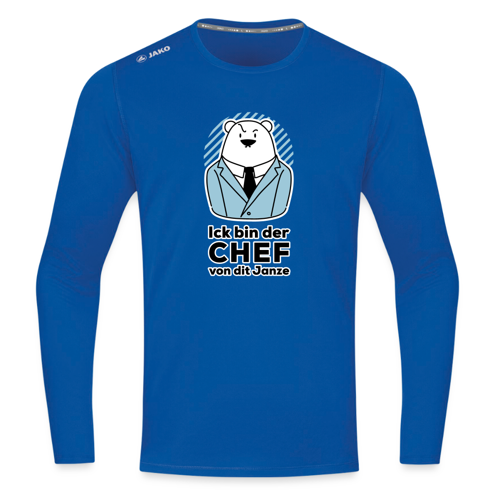 Chef - Männer Sport Langamshirt - Royalblau