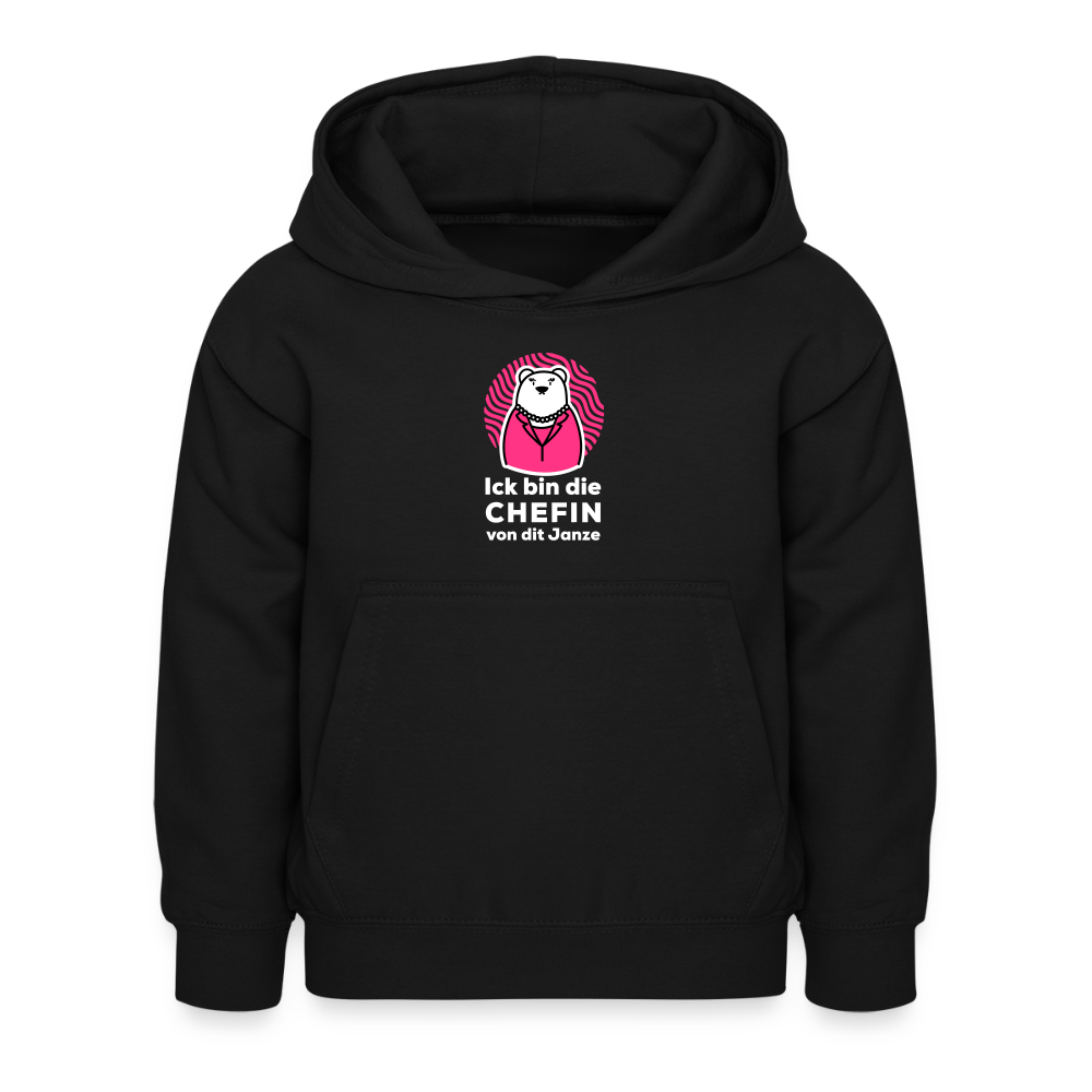 Chefin - Kinder Hoodie - Schwarz