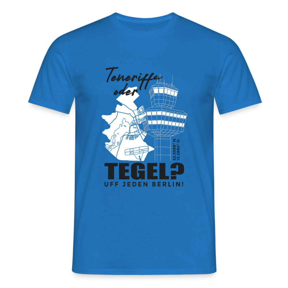 Teneriffa oder Tegel - Männer Premium T-Shirt - Royalblau