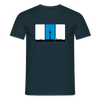 Berliner Skyline in Streifen - Männer Premium T-Shirt - Navy