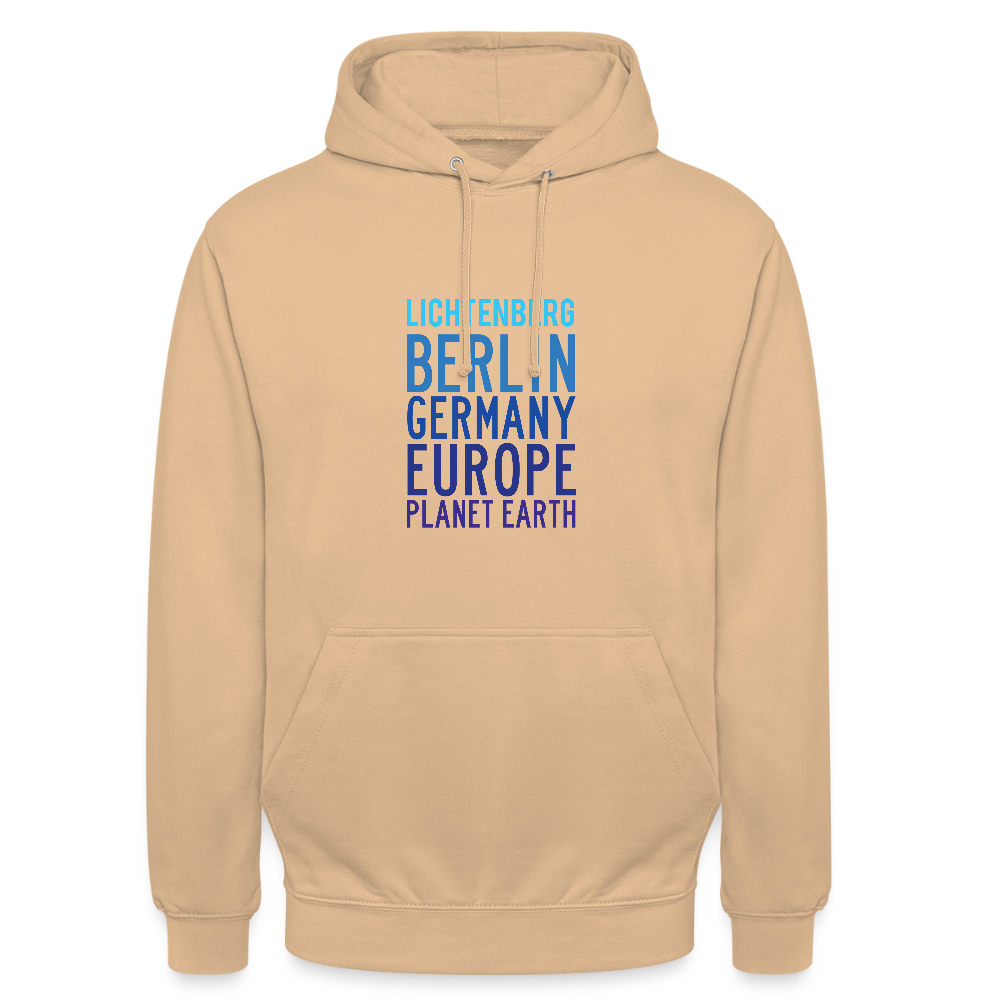 Lichtenberg Planet Earth - Unisex Hoodie - Pfirsich