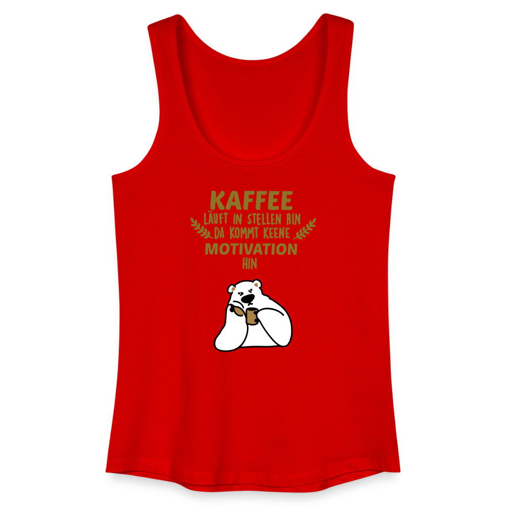 Kaffee motiviert - Frauen Bio Tank Top - Rot