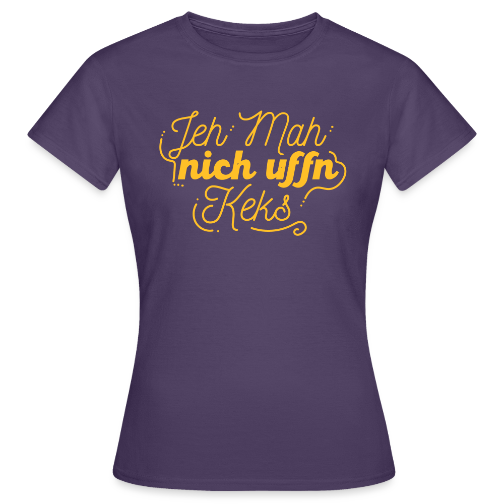 Jeh mah nich uffn Keks gelb - Frauen Premium T-Shirt - Dunkellila