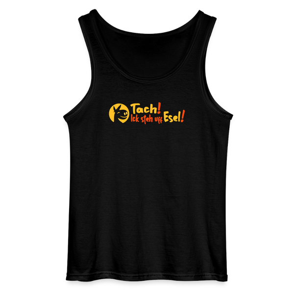 Tach! Ick steh uff Esel! - Männer Tank Top - Schwarz
