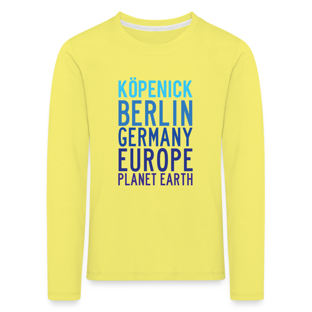 Köpenick Planet Earth - Kinder Langarmshirt - Gelb