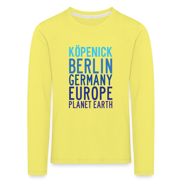 Köpenick Planet Earth - Kinder Langarmshirt - Gelb