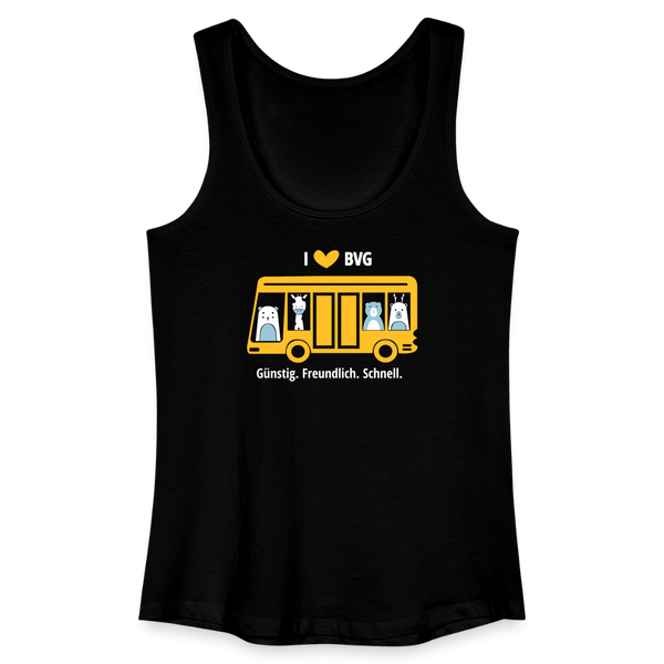 I love BVG - Frauen Bio Tank Top - Schwarz