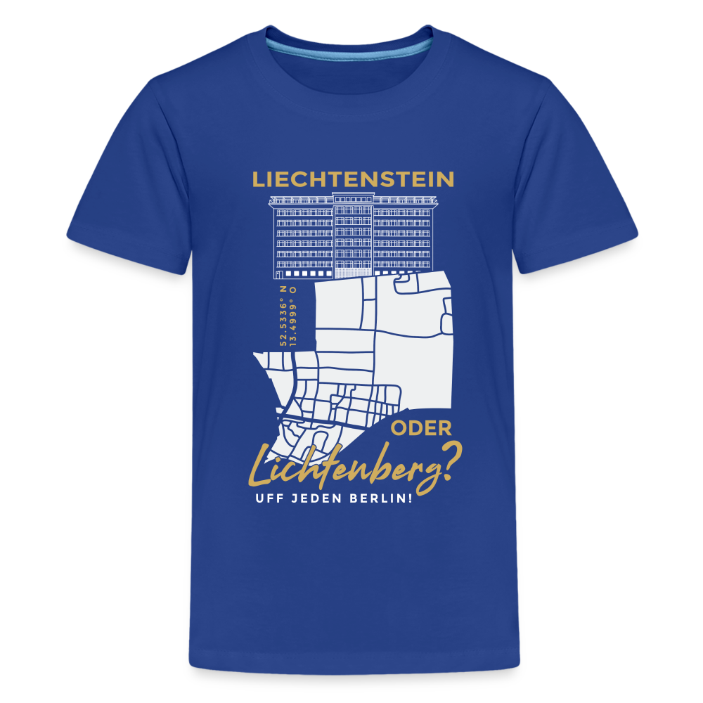 Liechtenstein oder Lichtenberg - Teenager Premium T-Shirt - Königsblau