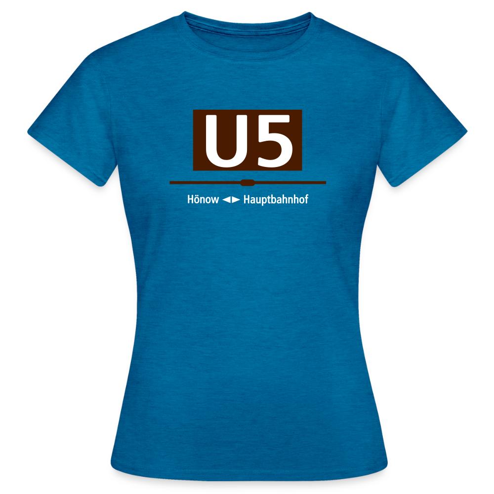 U5 - Frauen Premium T-Shirt - Antikblaues Saphir meliert