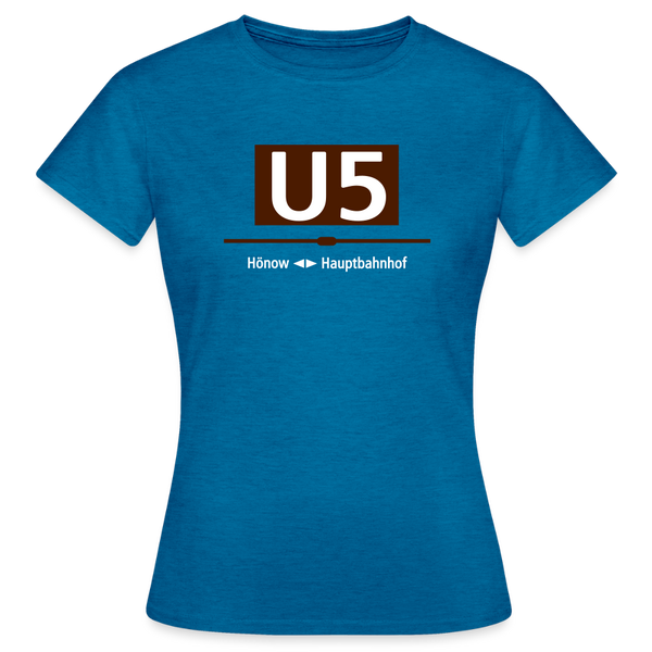 U5 - Frauen Premium T-Shirt - Antikblaues Saphir meliert
