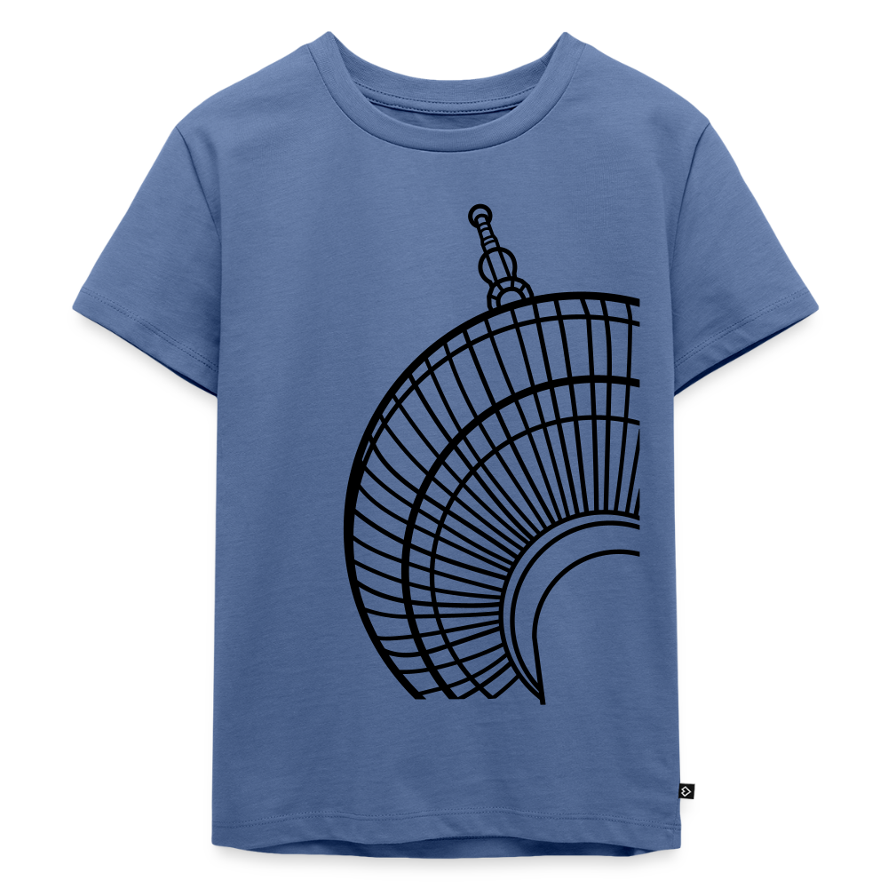 Der Turm von unten - schwarz - Kinder Premium T-Shirt - Taubenblau
