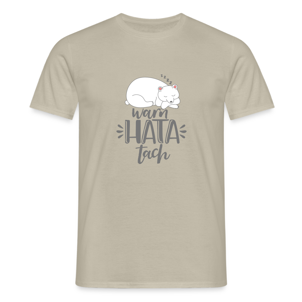WarnHataTach - Männer Premium T-Shirt - Sandbeige