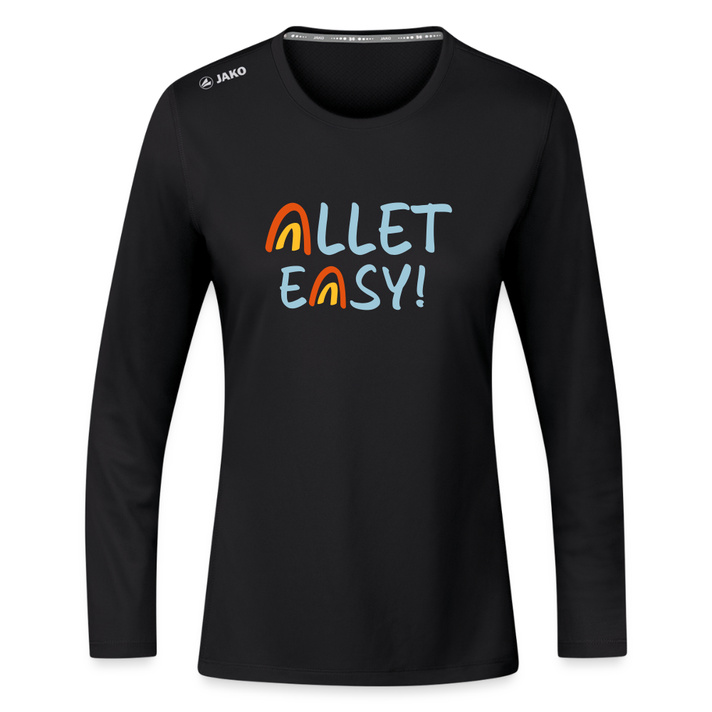 Allet Easy! - Frauen Sport Langarmshirt - Schwarz