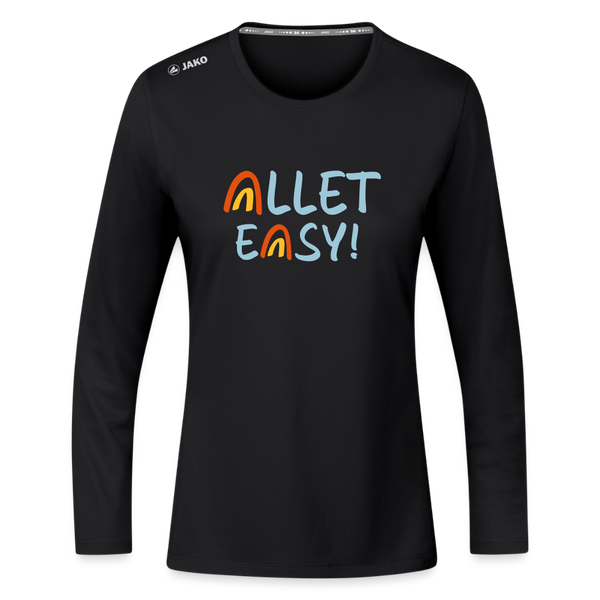 Allet Easy! - Frauen Sport Langarmshirt - Schwarz