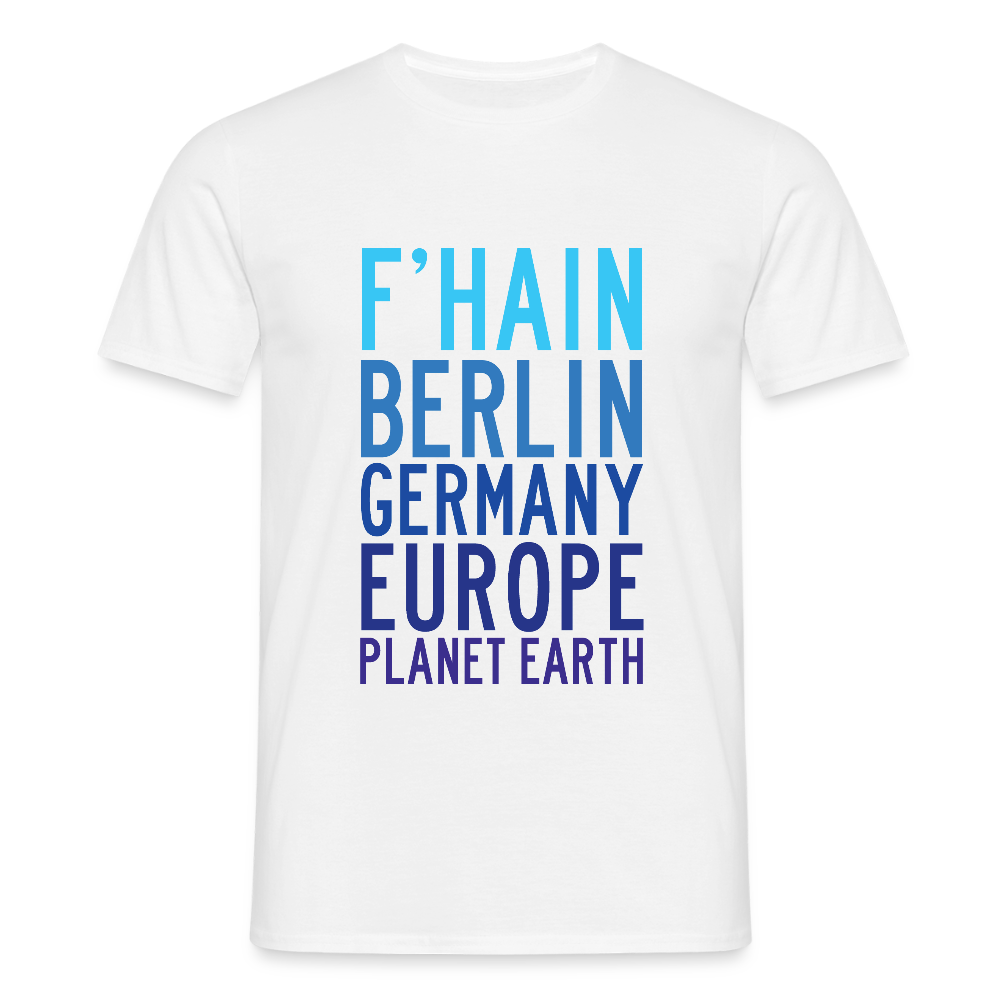 F'hain - Planet Earth - Männer Premium T-Shirt - Weiß