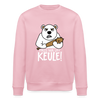 Pass ma uff Keule -Unisex Bio Sweatshirt - Hellrosa
